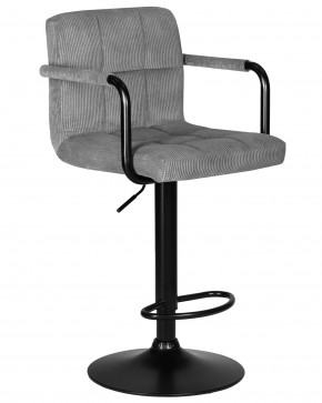 Стул барный DOBRIN KRUGER ARM BLACK, серый вельвет (LAR-E2041-25) в Ноябрьске - noyabrsk.ok-mebel.com | фото 2