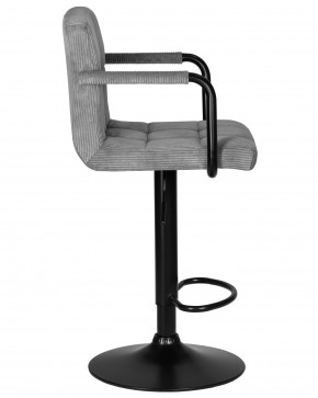 Стул барный DOBRIN KRUGER ARM BLACK, серый вельвет (LAR-E2041-25) в Ноябрьске - noyabrsk.ok-mebel.com | фото 3