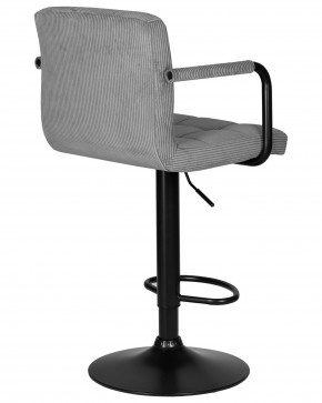 Стул барный DOBRIN KRUGER ARM BLACK, серый вельвет (LAR-E2041-25) в Ноябрьске - noyabrsk.ok-mebel.com | фото 4