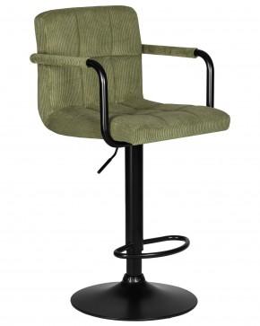 Стул барный DOBRIN KRUGER ARM BLACK, зеленый вельвет (LAR-E2041-7) в Ноябрьске - noyabrsk.ok-mebel.com | фото 2