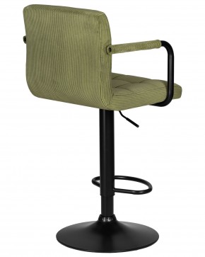 Стул барный DOBRIN KRUGER ARM BLACK, зеленый вельвет (LAR-E2041-7) в Ноябрьске - noyabrsk.ok-mebel.com | фото 4