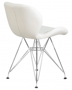 Стул обеденный DOBRIN BUTTERFLY CHROME, ножки хром, цвет белый в Ноябрьске - noyabrsk.ok-mebel.com | фото 4