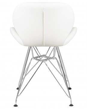 Стул обеденный DOBRIN BUTTERFLY CHROME, ножки хром, цвет белый в Ноябрьске - noyabrsk.ok-mebel.com | фото 5