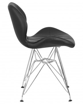 Стул обеденный DOBRIN BUTTERFLY CHROME, ножки хром, цвет чёрный в Ноябрьске - noyabrsk.ok-mebel.com | фото 3