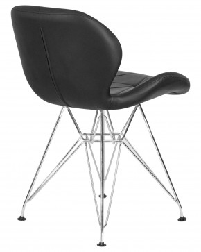 Стул обеденный DOBRIN BUTTERFLY CHROME, ножки хром, цвет чёрный в Ноябрьске - noyabrsk.ok-mebel.com | фото 4