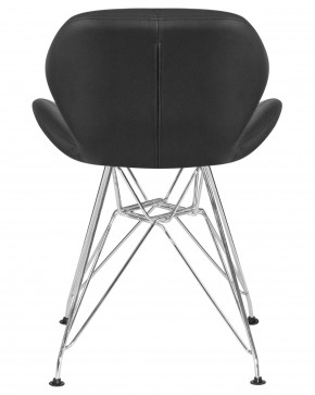Стул обеденный DOBRIN BUTTERFLY CHROME, ножки хром, цвет чёрный в Ноябрьске - noyabrsk.ok-mebel.com | фото 5