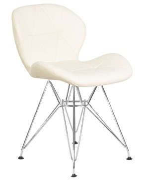 Стул обеденный DOBRIN BUTTERFLY CHROME, ножки хром, цвет кремовый в Ноябрьске - noyabrsk.ok-mebel.com | фото 2