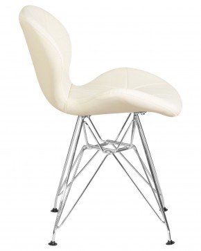 Стул обеденный DOBRIN BUTTERFLY CHROME, ножки хром, цвет кремовый в Ноябрьске - noyabrsk.ok-mebel.com | фото 3