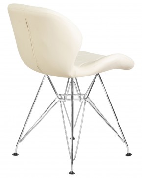 Стул обеденный DOBRIN BUTTERFLY CHROME, ножки хром, цвет кремовый в Ноябрьске - noyabrsk.ok-mebel.com | фото 4
