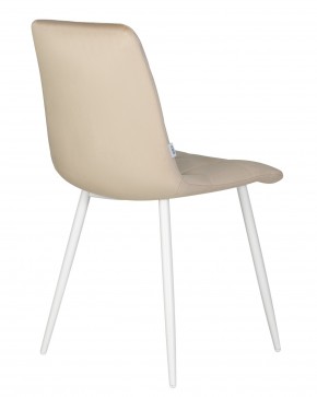 Стул обеденный DOBRIN CHILLY, Бежевый Holland 07, основание белое в Ноябрьске - noyabrsk.ok-mebel.com | фото 5