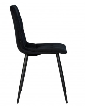 Стул обеденный DOBRIN CHILLY, Черный Holland 75, основание черное в Ноябрьске - noyabrsk.ok-mebel.com | фото 4