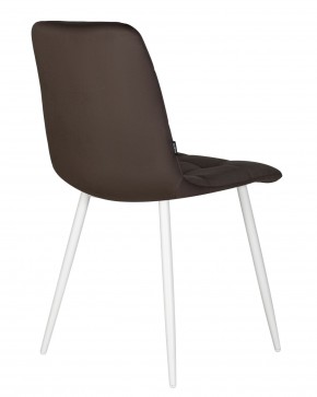 Стул обеденный DOBRIN CHILLY, Эспрессо Holland 74, основание белое в Ноябрьске - noyabrsk.ok-mebel.com | фото 4