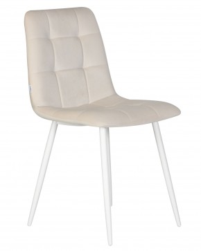 Стул обеденный DOBRIN CHILLY, Кремовый Holland 05, основание белое в Ноябрьске - noyabrsk.ok-mebel.com | фото 2