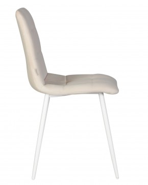 Стул обеденный DOBRIN CHILLY, Кремовый Holland 05, основание белое в Ноябрьске - noyabrsk.ok-mebel.com | фото 4