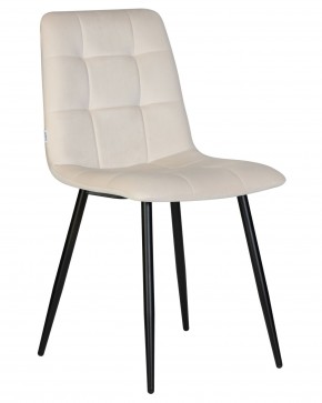 Стул обеденный DOBRIN CHILLY, Кремовый Holland 05, основание черное в Ноябрьске - noyabrsk.ok-mebel.com | фото