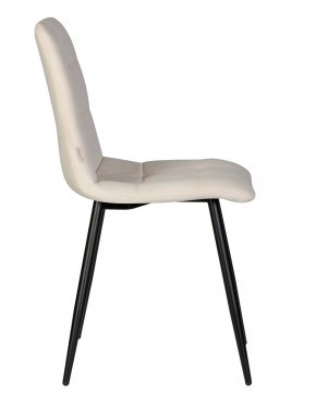 Стул обеденный DOBRIN CHILLY, Кремовый Holland 05, основание черное в Ноябрьске - noyabrsk.ok-mebel.com | фото 4