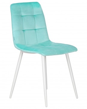 Стул обеденный DOBRIN CHILLY, Мятный Holland 50, основание белое в Ноябрьске - noyabrsk.ok-mebel.com | фото 2
