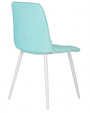 Стул обеденный DOBRIN CHILLY, Мятный Holland 50, основание белое в Ноябрьске - noyabrsk.ok-mebel.com | фото 4