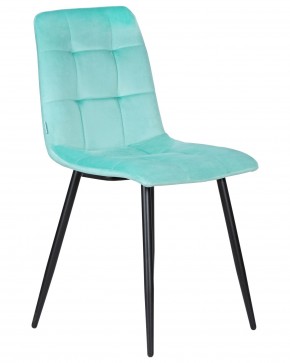 Стул обеденный DOBRIN CHILLY, Мятный Holland 50, основание черное в Ноябрьске - noyabrsk.ok-mebel.com | фото 2