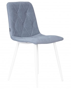 Стул обеденный DOBRIN CHILLY ROMBO, Серо-голубой Simple 26, основание белый в Ноябрьске - noyabrsk.ok-mebel.com | фото 2