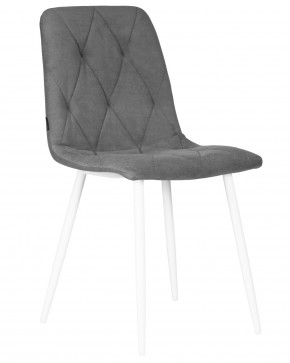 Стул обеденный DOBRIN CHILLY ROMBO, Серый Simple 33, основание белый в Ноябрьске - noyabrsk.ok-mebel.com | фото
