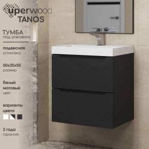 Тумба под раковину Uperwood Tanos 50 см, подвесная, черная матовая в Ноябрьске - noyabrsk.ok-mebel.com | фото 4