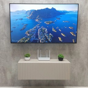 Тумба подвесная под ТВ LINES MTV3-MA 900 Бежевый (Леда-М 10.1.5) в Ноябрьске - noyabrsk.ok-mebel.com | фото 3