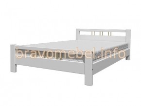 ВЕРОНИКА-3 Кровать из массива 1200 (Белый античный) в Ноябрьске - noyabrsk.ok-mebel.com | фото