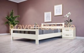 ВЕРОНИКА-3 Кровать из массива 1400 (Слоновая кость) в Ноябрьске - noyabrsk.ok-mebel.com | фото