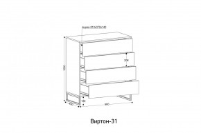 ВИРТОН 31 Комод (винтерберг) в Ноябрьске - noyabrsk.ok-mebel.com | фото 2