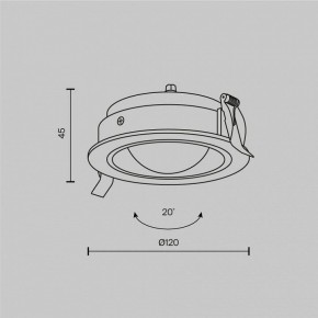 Встраиваемый светильник Maytoni Lens DL105-12W3K-W в Ноябрьске - noyabrsk.ok-mebel.com | фото 6