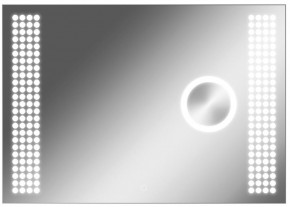 Зеркало Cosmo 100 alum (линза) с подсветкой Sansa (SCL1026Z) в Ноябрьске - noyabrsk.ok-mebel.com | фото