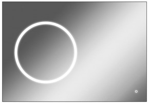 Зеркало Eclipse 100 black с подсветкой Sansa (SE1032Z) в Ноябрьске - noyabrsk.ok-mebel.com | фото 1