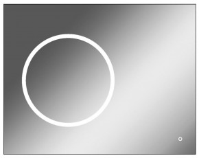 Зеркало Eclipse 90 black с подсветкой Sansa (SE1031Z) в Ноябрьске - noyabrsk.ok-mebel.com | фото 1